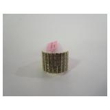 Sterling Silver / Gold / Diamond Ring Size 7