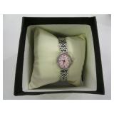 Rotary Wrist Watch with Pink Pearl Face