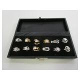 12) Wedding Style Rings with Display Case