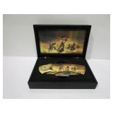 Folding Knife with Native American Image