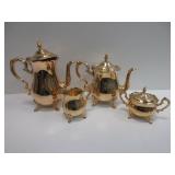 Ornate Tea Pot, Sugar Bowl, Creamer