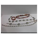 Belts: Metal, Leather, and Beaded Belt