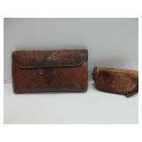 Leather Coin Purse and Clutch