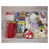 Tote of Ribbon, String, Thread, More