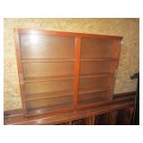 Wood Display Case with Glass Doors