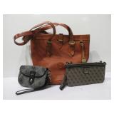 Dooney & Bourke Leather Purse and Cloth Clutches