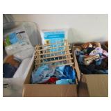 Fabric and Scraps, Batting, Pillows, Thread Rack