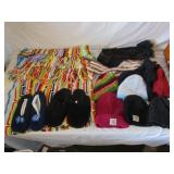 Afghan Blanket, Slippers, Hats, Scarves