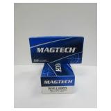 2) Boxes Magtech 9mm Luger Cartridges