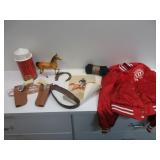 Toy Revolvers With Hoslter, Horse And Barn,