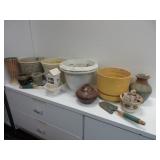 Planter Pots, Vases, Hand Rake And Shovel