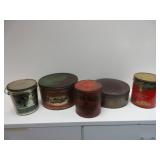 Metal Tins: Kettle Rendered Lard, After Glow Coffe