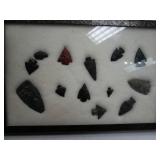 Arrowheads in Display Case