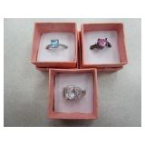 3) Ladies Size 7 1/2 Rings
