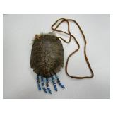 Turtle Shell Hand Bag With Fur Lining