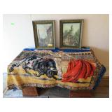 Playful Framed Artwork, Matador Scene Rug