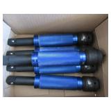 5) Blue Extension Bar Grab Handles 3/4 Drive