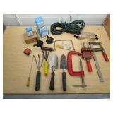 Clamps, Hardware, Extension Cord, Hand Tools