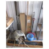 Pet Crate, Rope, Yard Tools, Poles