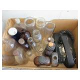 Rotary Telephone, Assorted Glass Bottles