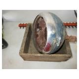 Wooden Box, Older Car Lantern