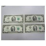 1976, 1995 And 2) 2013 Two Dollar Bills
