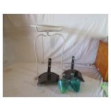 Plant Stand, Hose Hangers, Glass Hummingbird