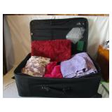Large Suitcase with Towels, Bath Mat, Shower