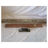 Vintage Wood Levels, Stanley Plane