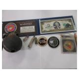 Marines Colorized Bank Note, Challenge Coins