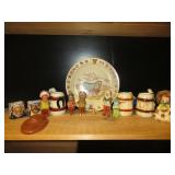 Western Mugs, Plate, Native American Figurines