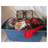 Large Tote of Christmas Decor
