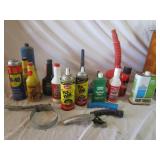 Funnels, Filter Wrench, Chemicals (Mostly Full)
