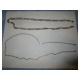 2) Sterling Silver Chain Necklaces