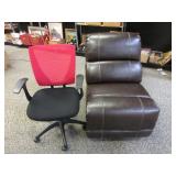 Office Chair and Leather Middle Chair