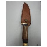 Bowie Hunting Knife, 11.25" Overall, Wood