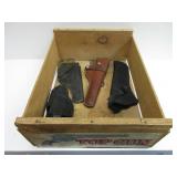 Top Gun Wooden Box: Leather Holster, Cloth Holster