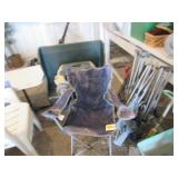 5) Camping Chairs, Outdoor Bench with High Back,