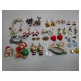 Christmas Pins, Earrings, Bracelet,