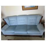 Matching Blue Couch, Armchair, Ottoman