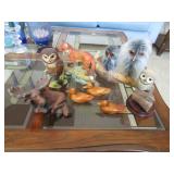 Moose, Red Fox, Owl, Duck Figurines