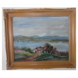 Farm House By The Water Painting by G. Seidman