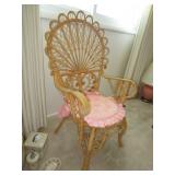 Natural Rattan Peacock Chair With Cushion