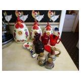 Chicken Canister Set, Red Glassware, Spoon Rests