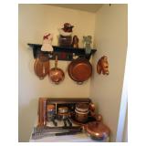 Copper Pots, Copper Bottom Pans, Jello Molds,