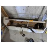 Wood Tool Box With Hand Drill, Drill Bits