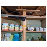 Canister Set, Tea Kettle And Cups