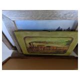 Framed Train Prints And Other Wall Decor