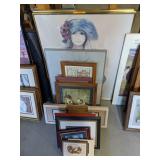 Framed Animal, Floral And Lady Print