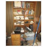 Bookshelf, Books, Filing Cabinet, Copier